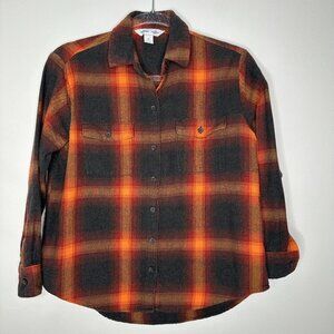 Old Navy The Boyfriend Flannel Shirt XS Plaid Taylor Swift Evermore